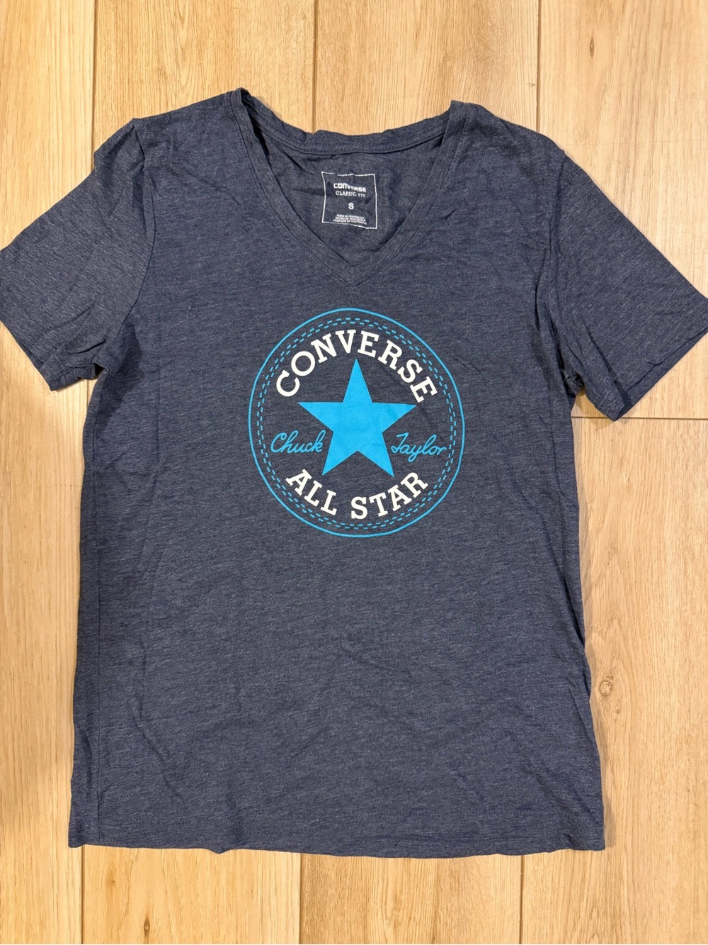 Converse Navy Blue Women's V-Neck All Star Graphic Tee